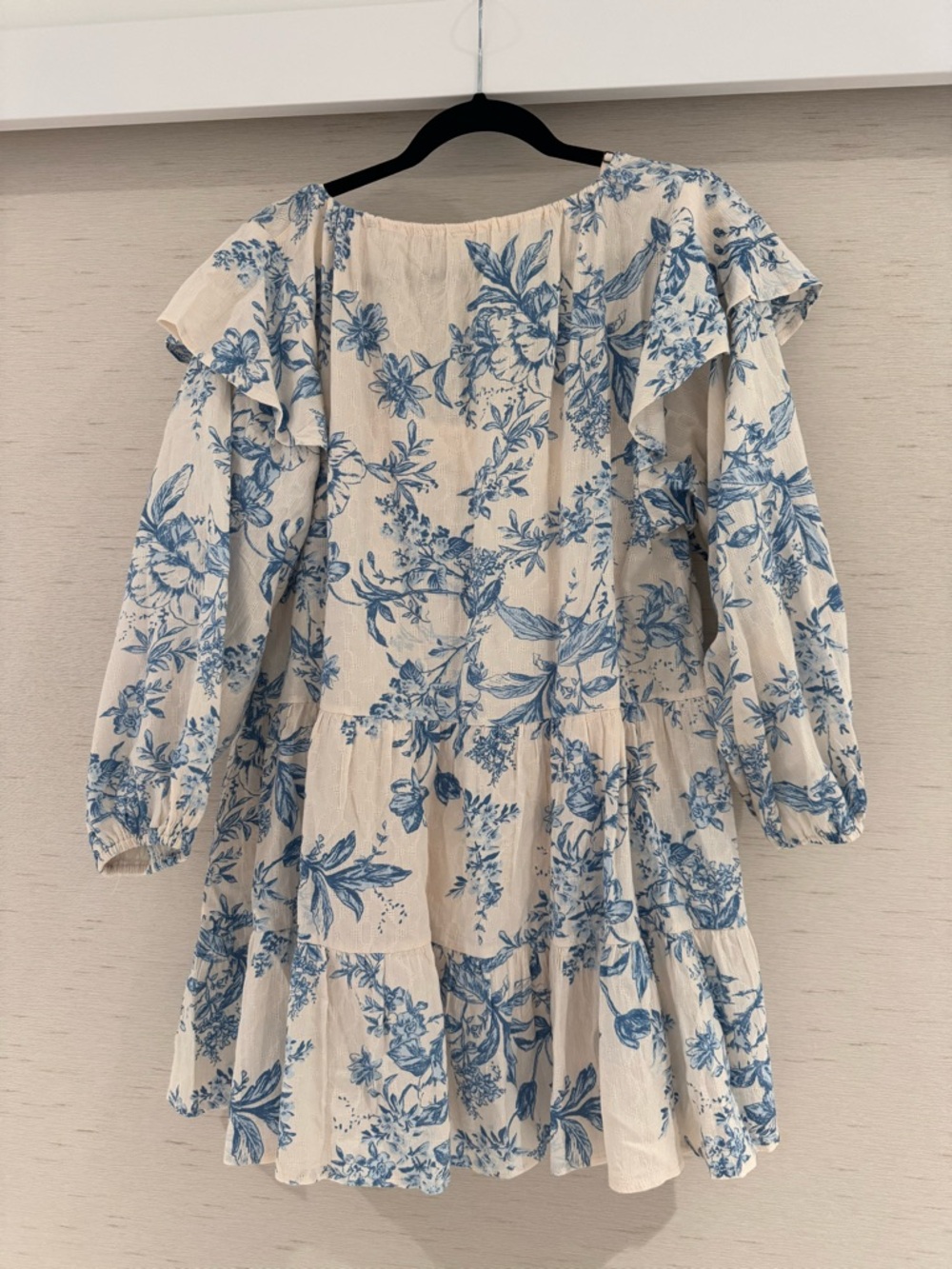 Free People Blue Floral Ruffle Tunic Dress - Picture 2 of 3